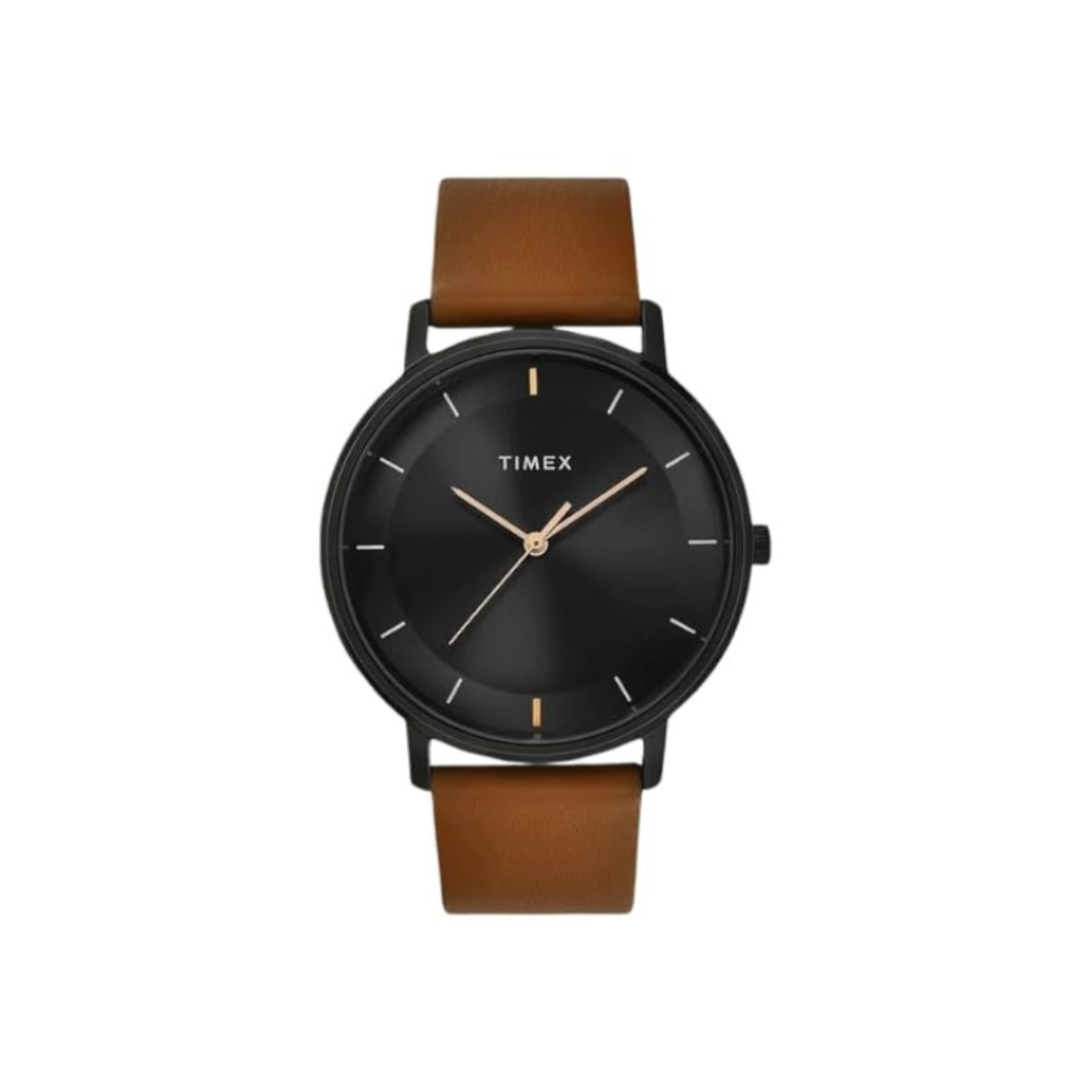 Timex TW0TG8016 | Trendline Men Quartz Black Dial Analog Leather Watch