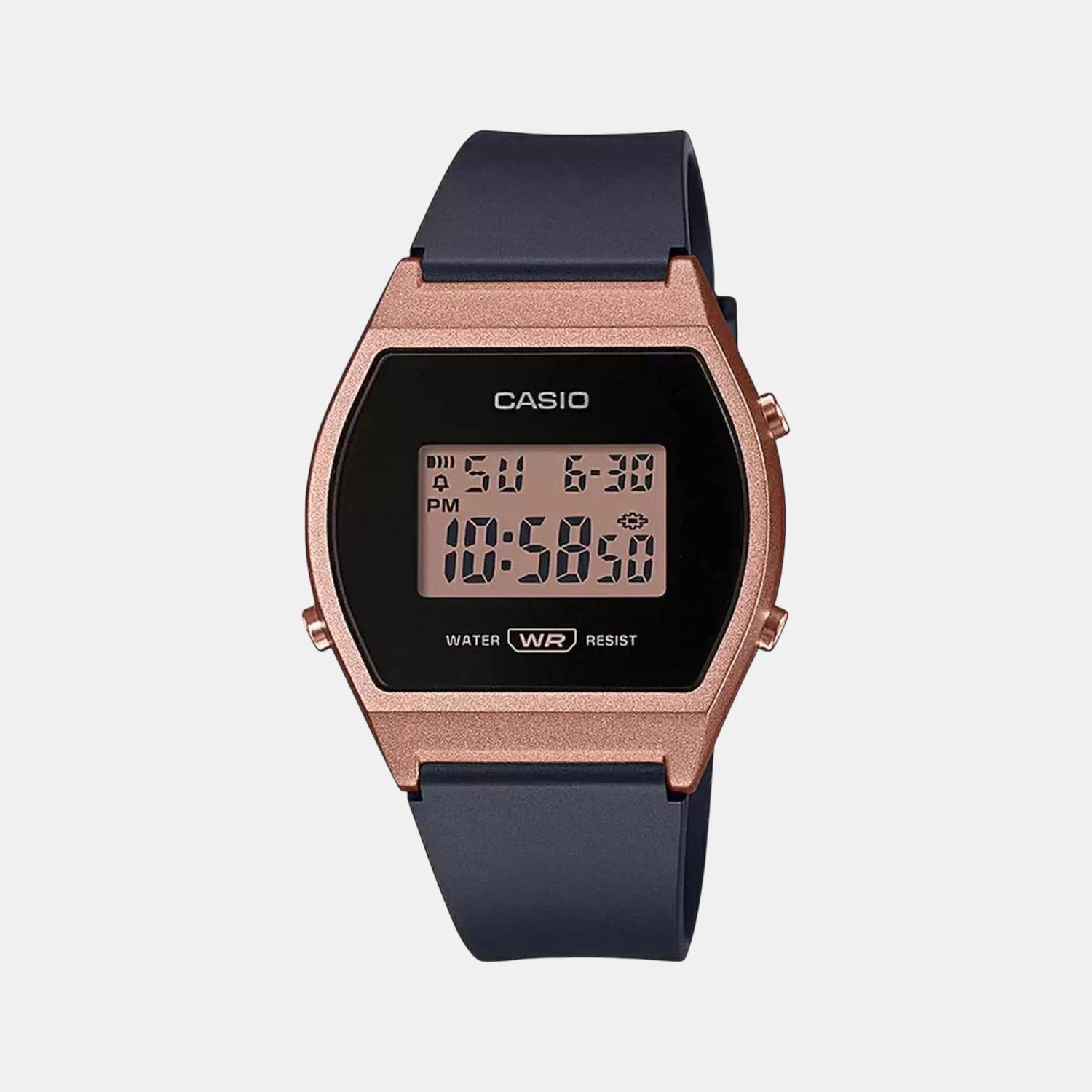 Vintage Unisex Quartz Rose Gold Dial Digital Resin Watch D214