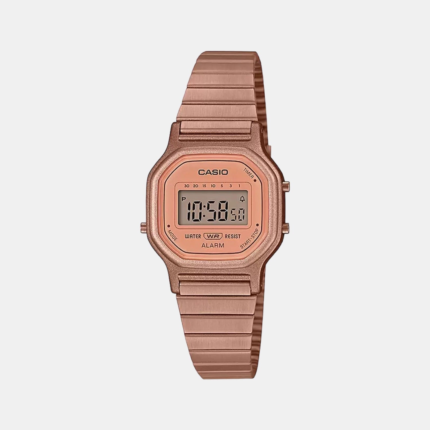Vintage Men Quartz Rose Gold Dial Digital Mesh Watch D216