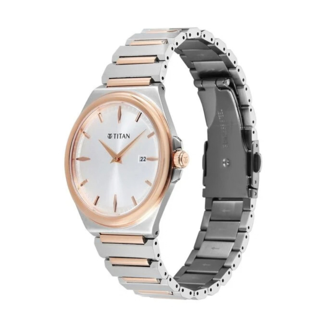Tittan 90261KM01 | Titan Classique Sleek fit Quartz Analog Executive Style Watch.