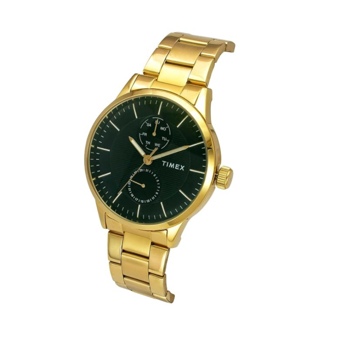 Timex TWEG19939 | Trendline Men Quartz Green Dial Multi-Function Stainless Steel Watch
