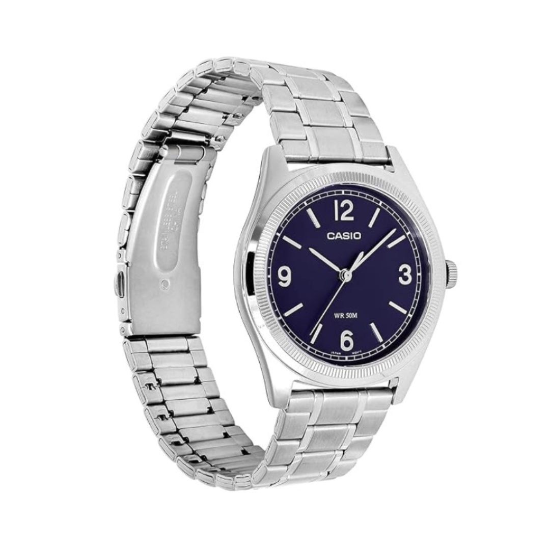 Casio MTP-B210D-2A2VDF A2562 | Casio Men Quartz Blue Dial Analog Stainless Steel Watch