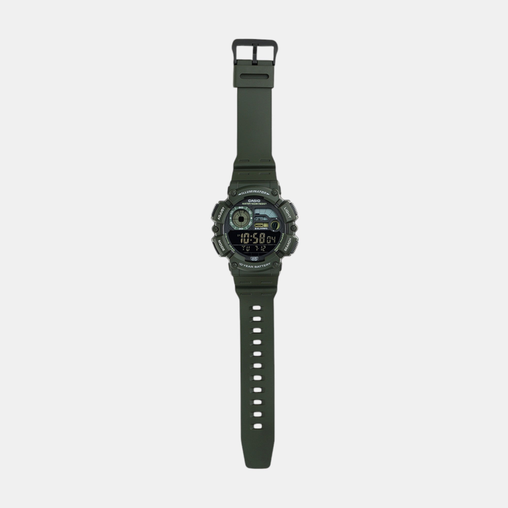 Youth Men Quartz Dark Grey Dial Digital Resin Watch D350