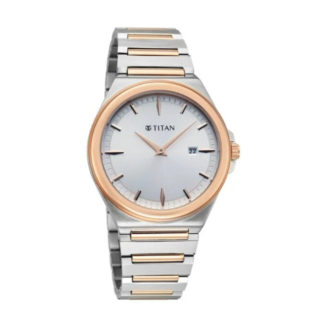 Tittan 90261KM01 | Titan Classique Sleek fit Quartz Analog Executive Style Watch.