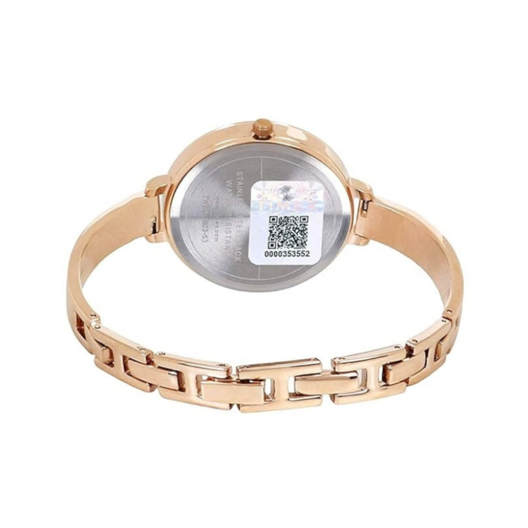 Timex TWEL12803 | Trendline Women Quartz Rose Gold Dial Analog Brass Watch