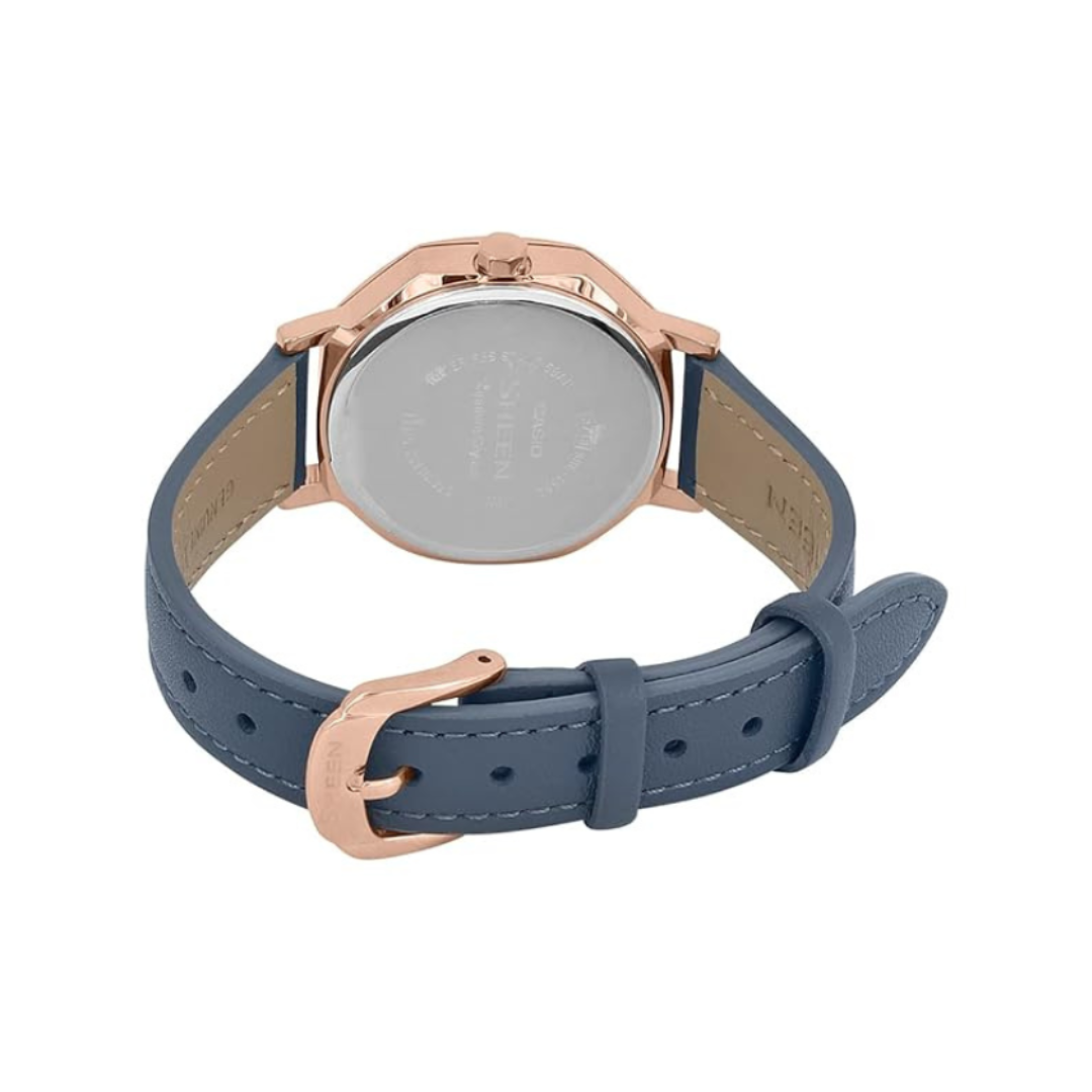 Casio SHE-4554PGL-8AUDF SH291 | Sheen Women Quartz Black Dial Analog Leather Watch