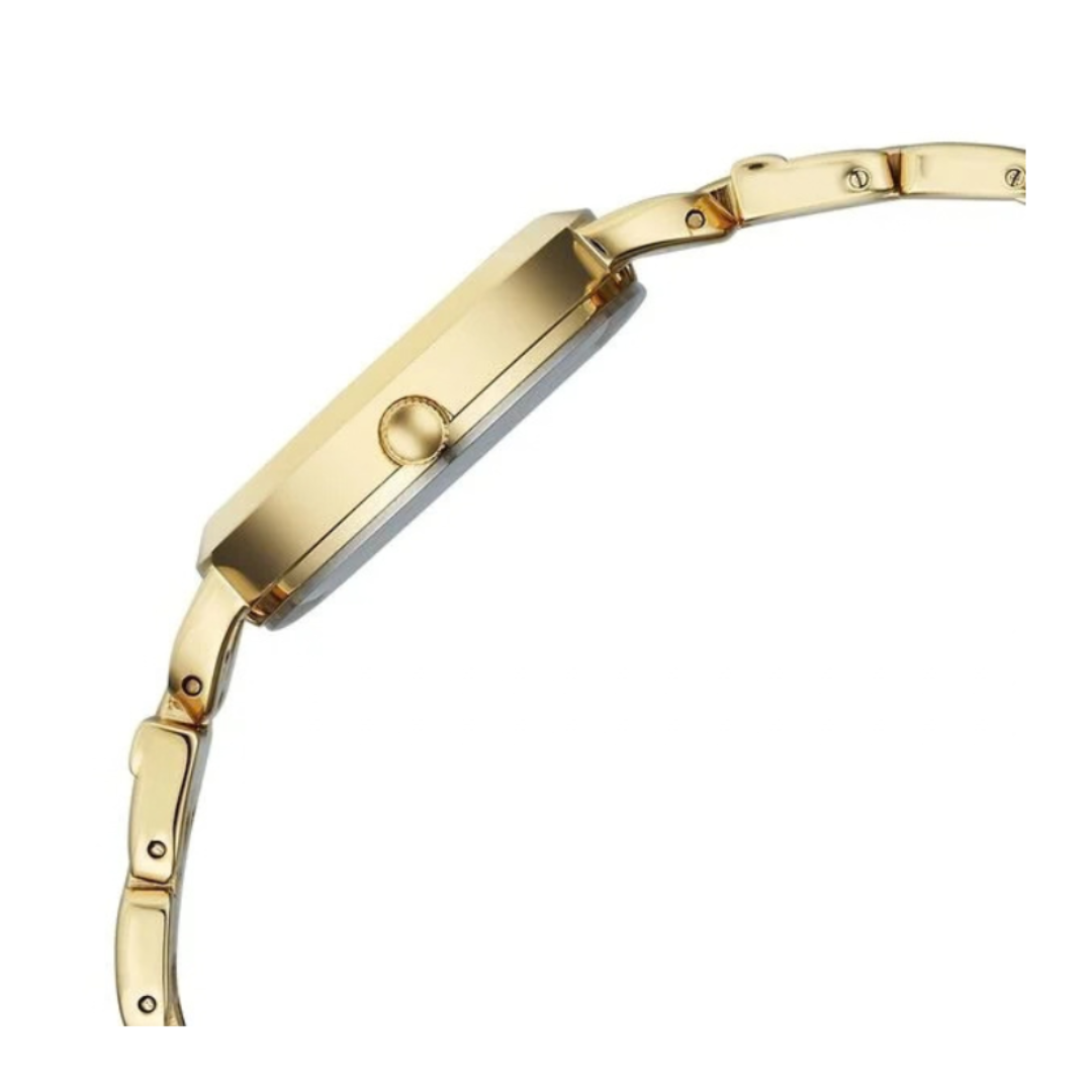 Titan 95349YM01 | Titan Raga Showstopper Quartz Analog Silver Dial Golden Metal Strap Watch For Women.