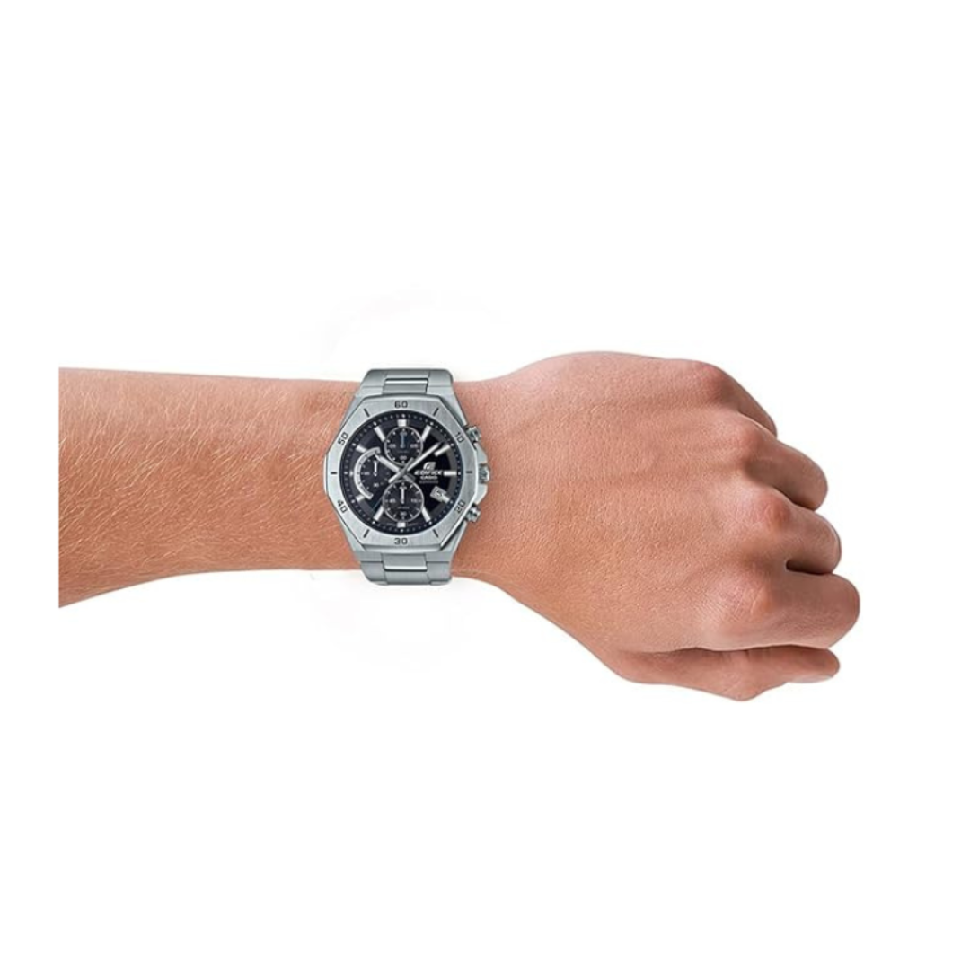Casio EFB-680D-1AVDF EX550 | Edifice Men Quartz Black Dial Chronograph Stainless Steel Watch