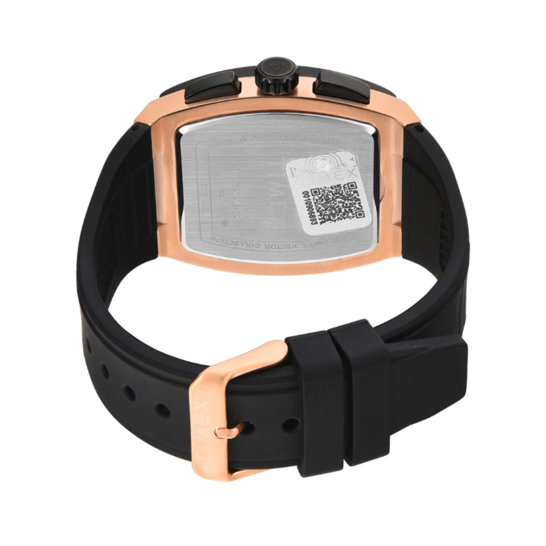 Timex TWEG262O1 | TIMEX Vector Men Black Rectangle Chronograph Dial Analog Watch