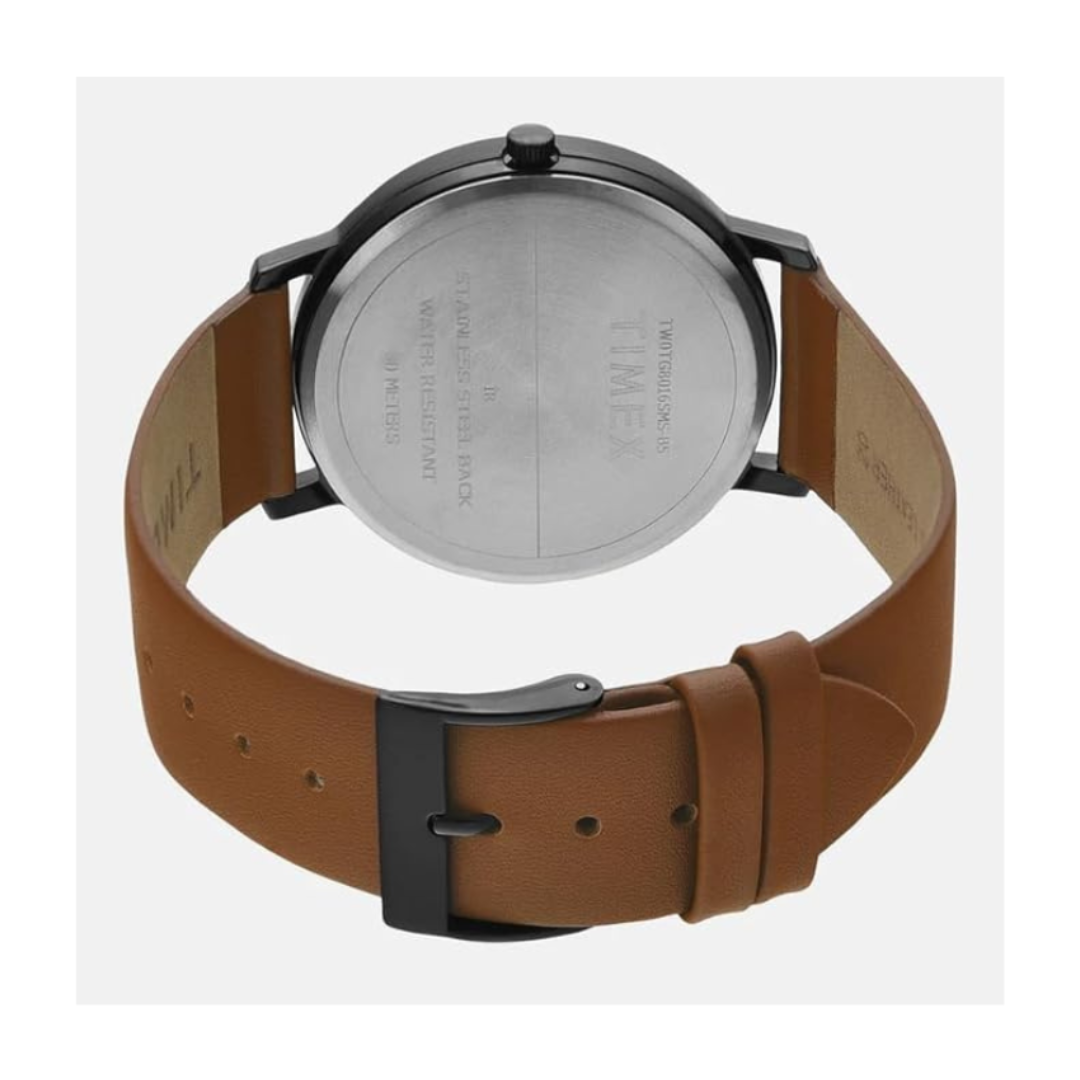 Timex TW0TG8016 | Trendline Men Quartz Black Dial Analog Leather Watch
