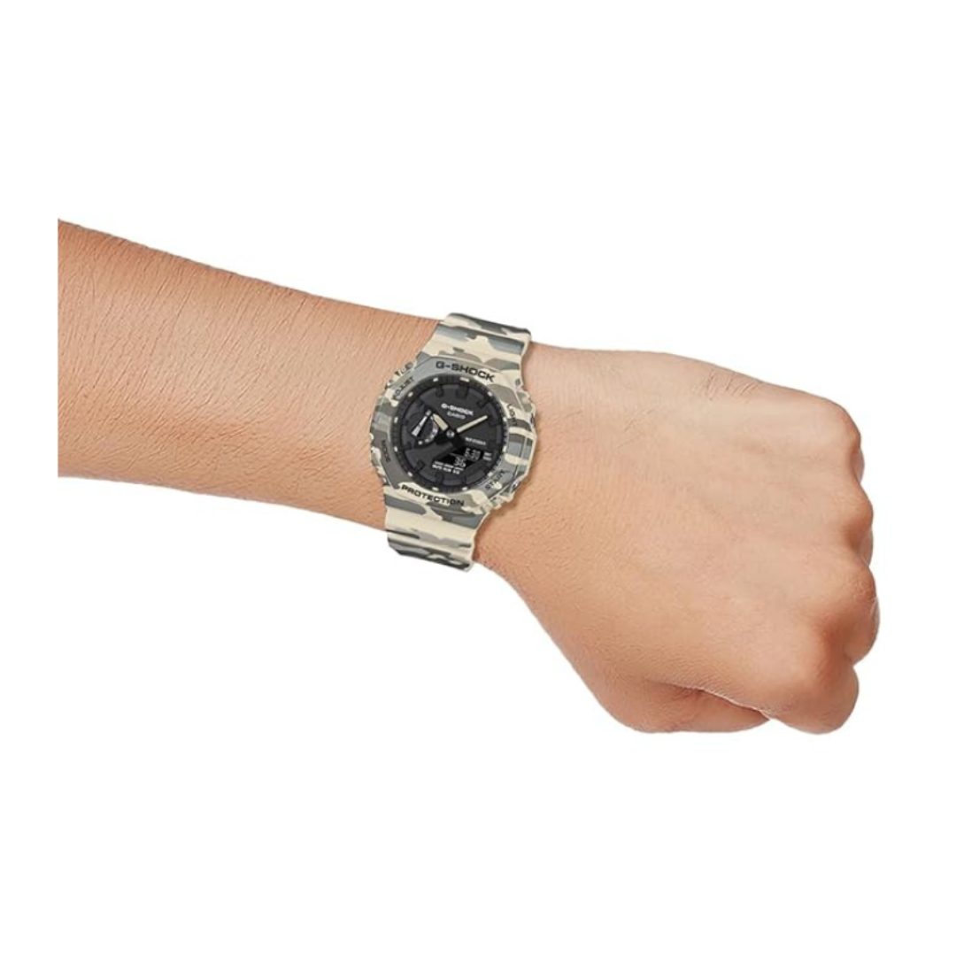 Casio GA-2100CM-5ADR G1793 | Men Quartz Black Dial Analog-Digital Resin Watch