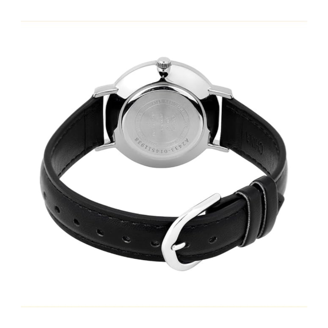 Casio LTP-VT04L-7A2DF A2433 | Enticer Women Quartz White Dial Analog Leather Watch