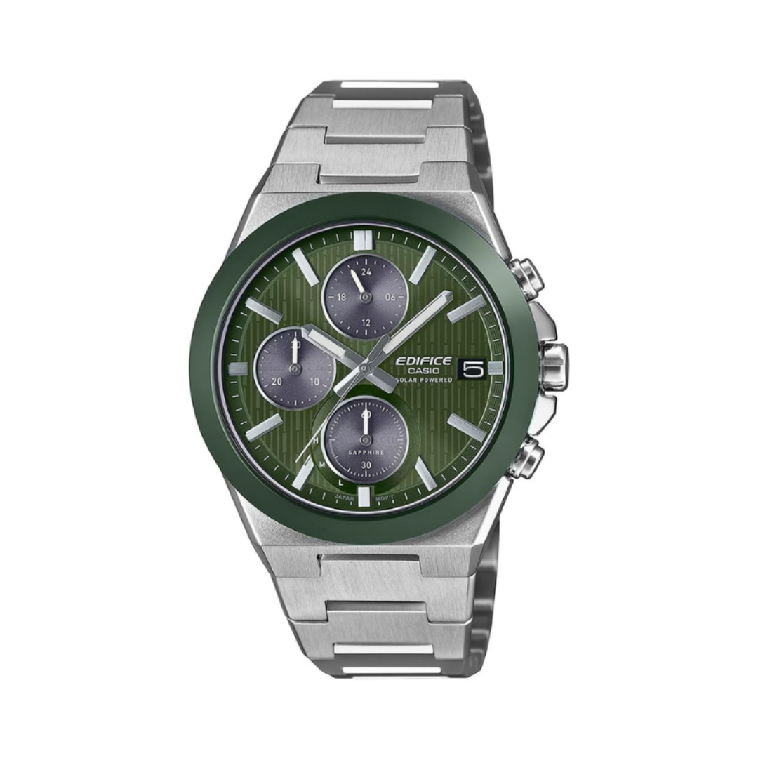 Casio EFS-S650D-3ADF ED681 | Edifice Men Quartz Green Dial Analog Stainless Steel Watch