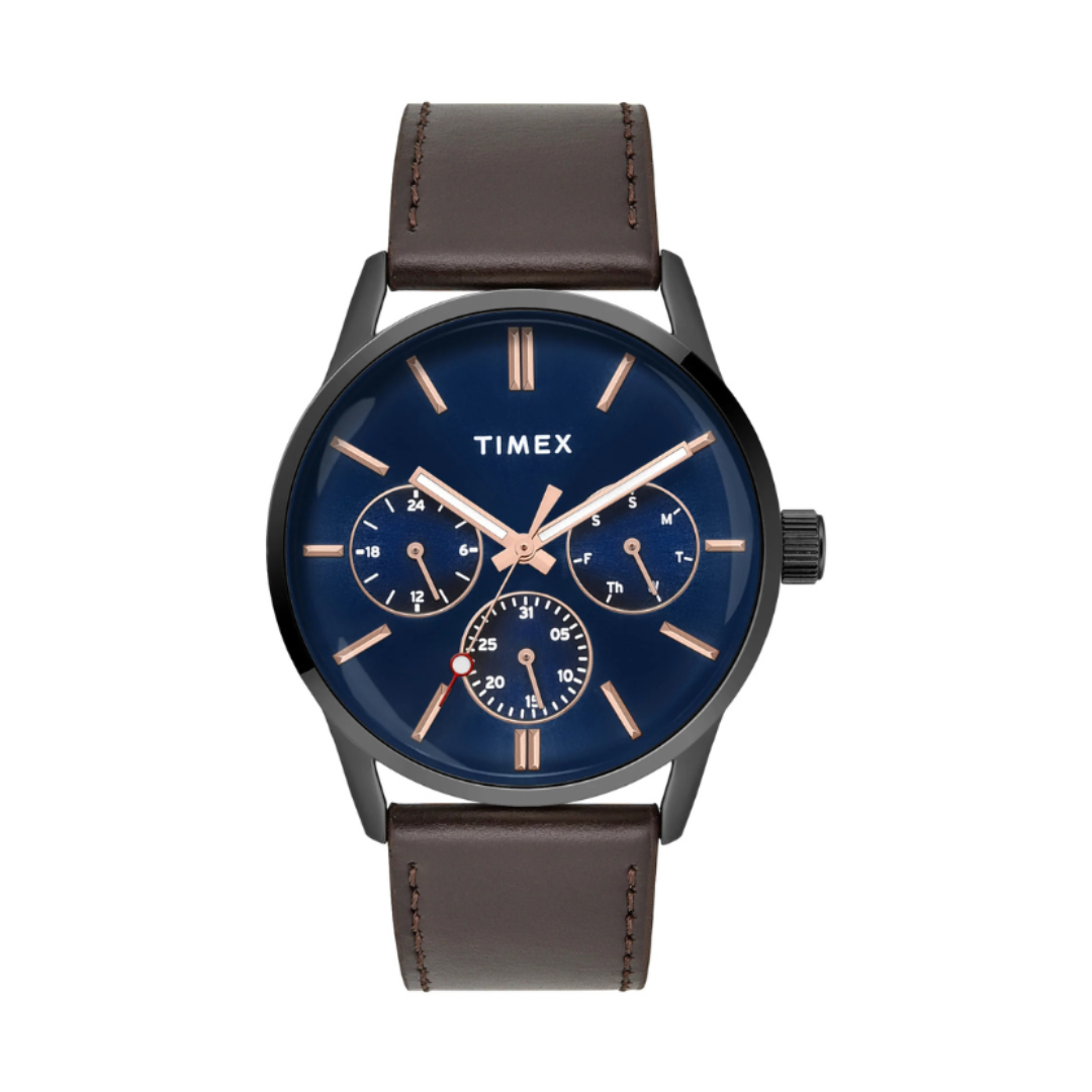 Timex TWEG25515 | Timex Trendline Round 41mm Blue Dial Analog Men Watch