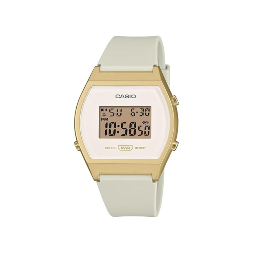 Casio LW-204-9ADF D440 | Unisex Quartz Gold Dial Digital Resin Watch.