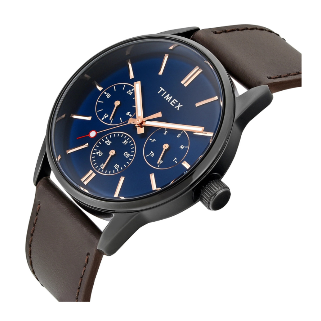 Timex TWEG25515 | Timex Trendline Round 41mm Blue Dial Analog Men Watch