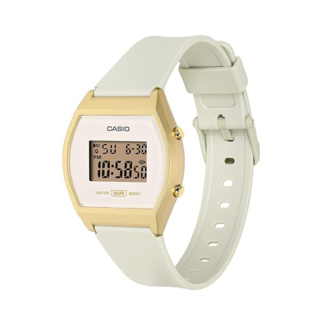 Casio LW-204-9ADF D440 | Unisex Quartz Gold Dial Digital Resin Watch.