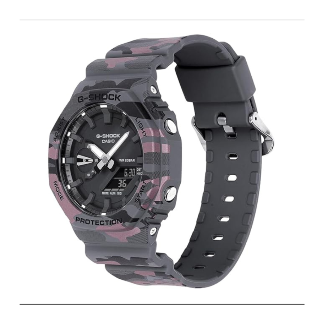 Casio GA-2100CM-8ADR G1794 | Men Quartz Black Dial Analog-Digital Resin Watch.