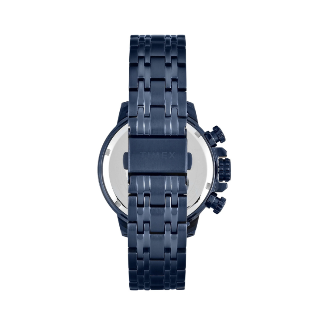 Timex TWEG35102 | Timex Vector Round 46mm Blue Dial Analog Men Watch.