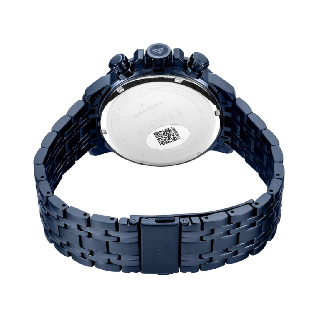 Timex TWEG35102 | Timex Vector Round 46mm Blue Dial Analog Men Watch.