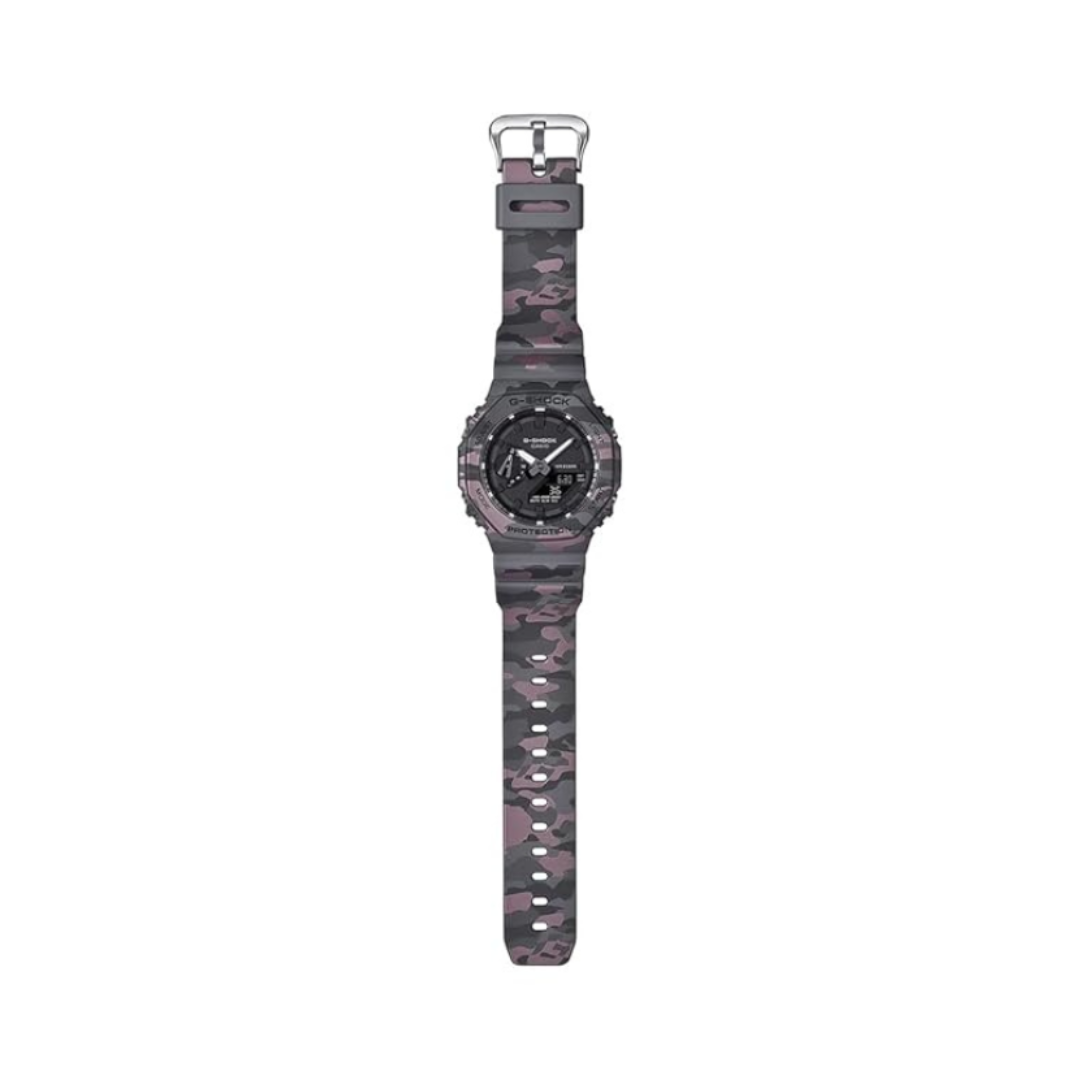Casio GA-2100CM-8ADR G1794 | Men Quartz Black Dial Analog-Digital Resin Watch.