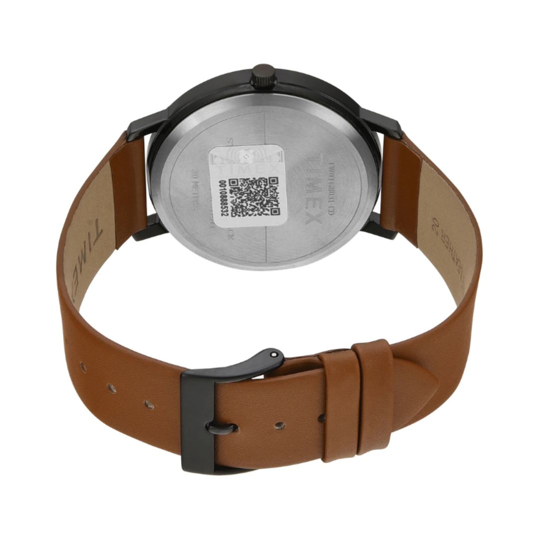 Timex TW0TG8031 | Trendline Men Quartz Black Dial Analog Leather Watch