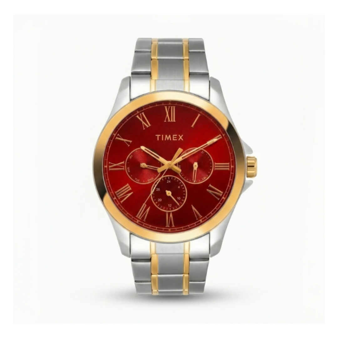Timex TW000X145 | Timex Men's Multifunction Red Dial Watch.