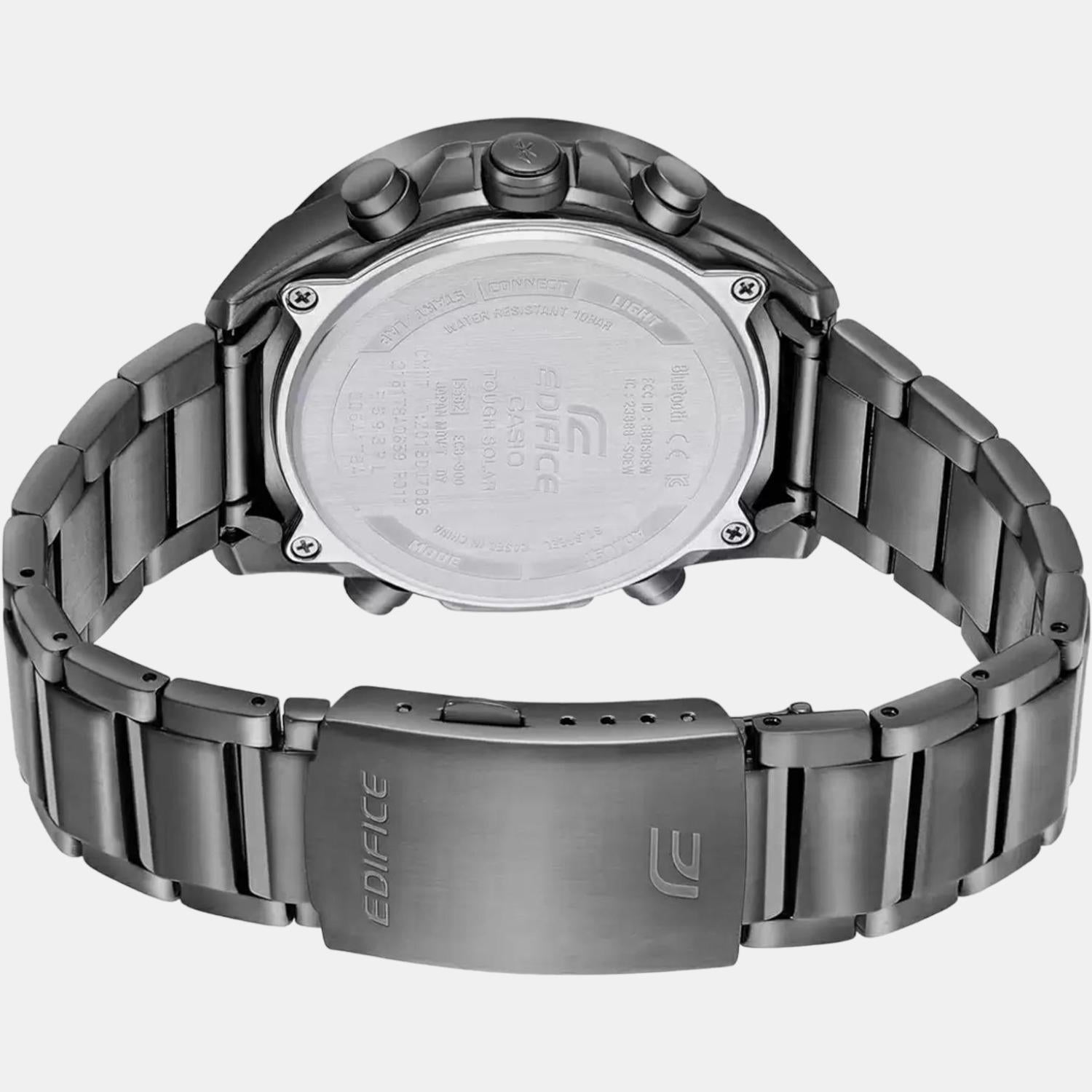 G-Shock Men Quartz Black Dial Analog-Digital Stainless Steel Watch ED527