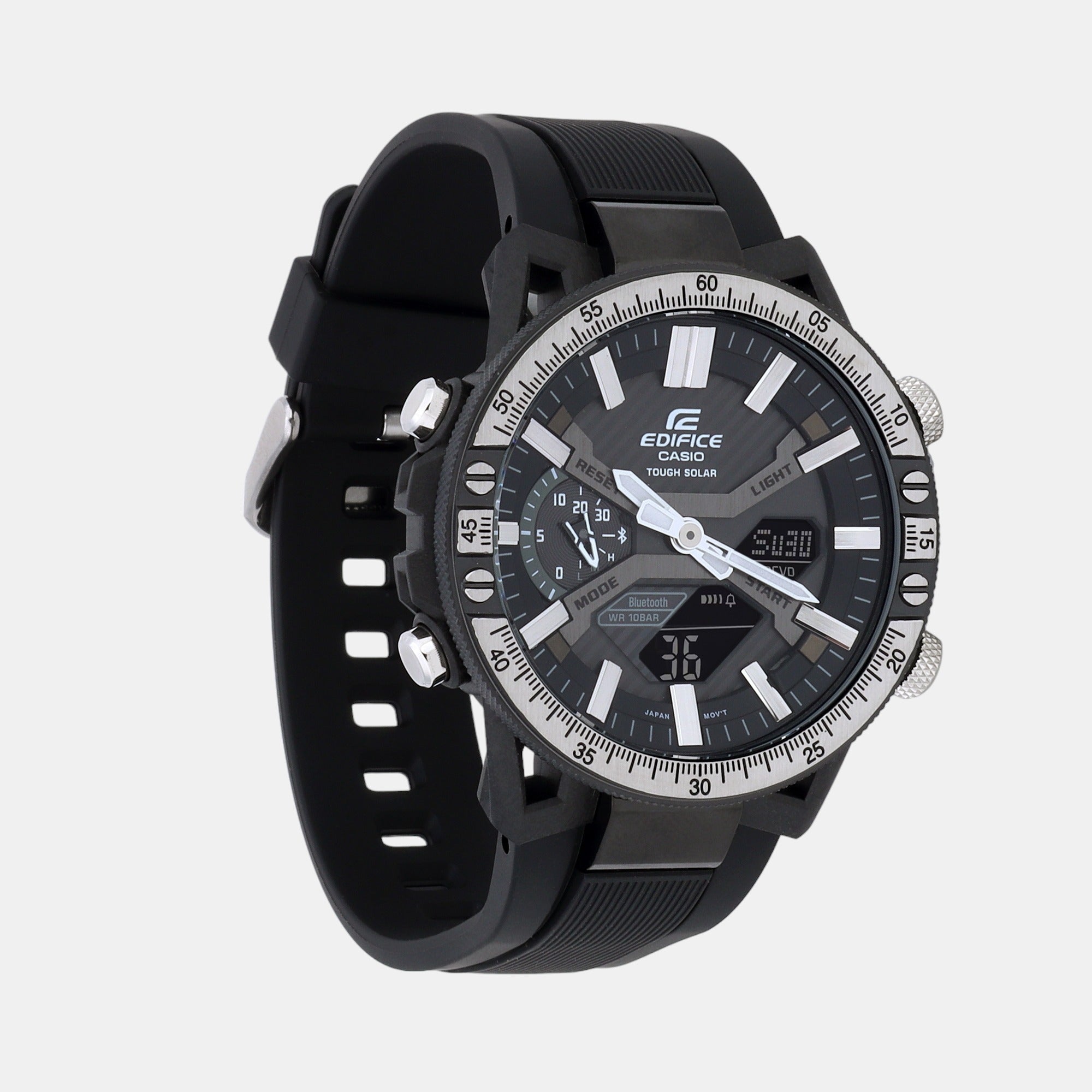 Edifice Men Quartz Black Dial Analog-Digital Resin Watch ED588
