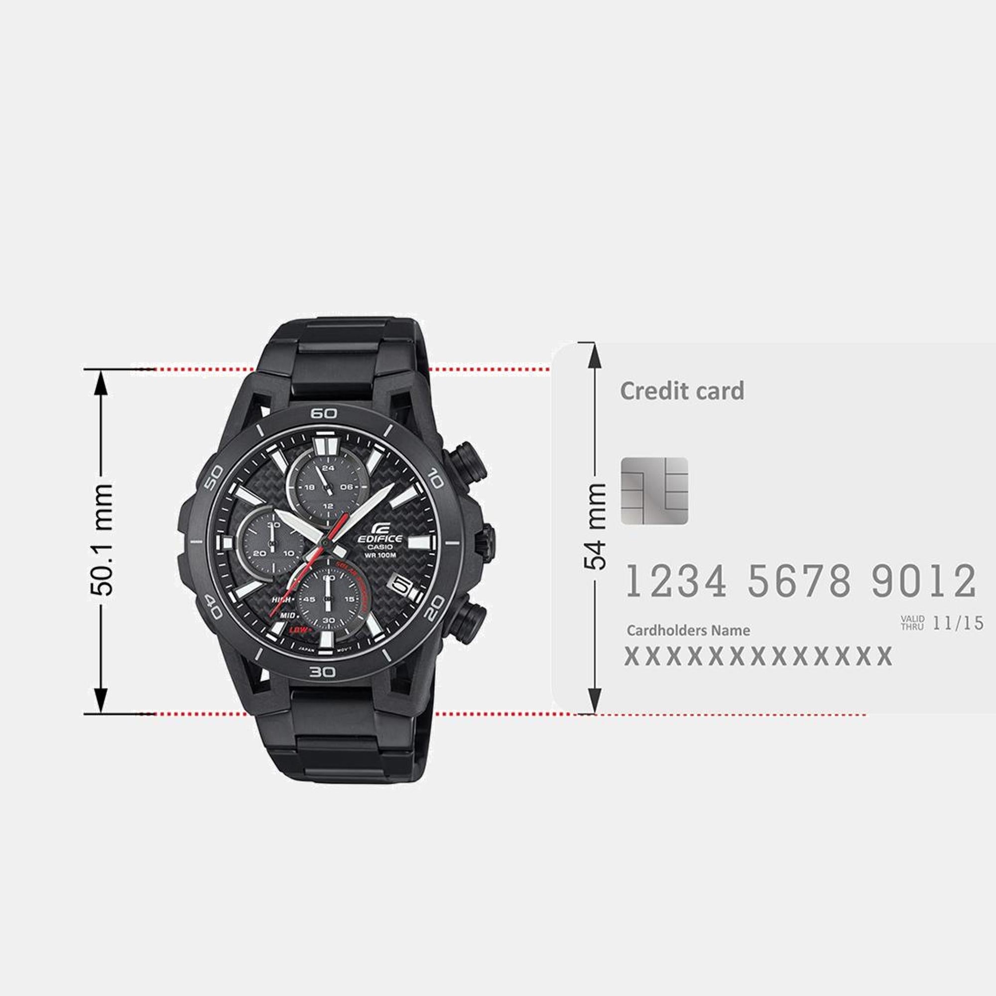G-Shock Men Solar Black Dial Chronograph Stainless Steel Watch ED629