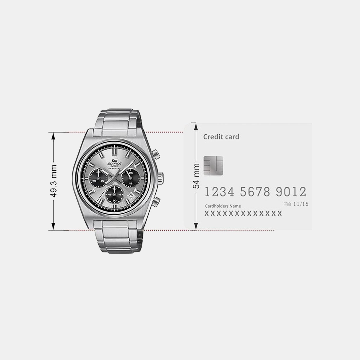 Edifice Men Quartz Silver Dial Analog Stainless Steel Watch EFB-730D-7AVUDF
