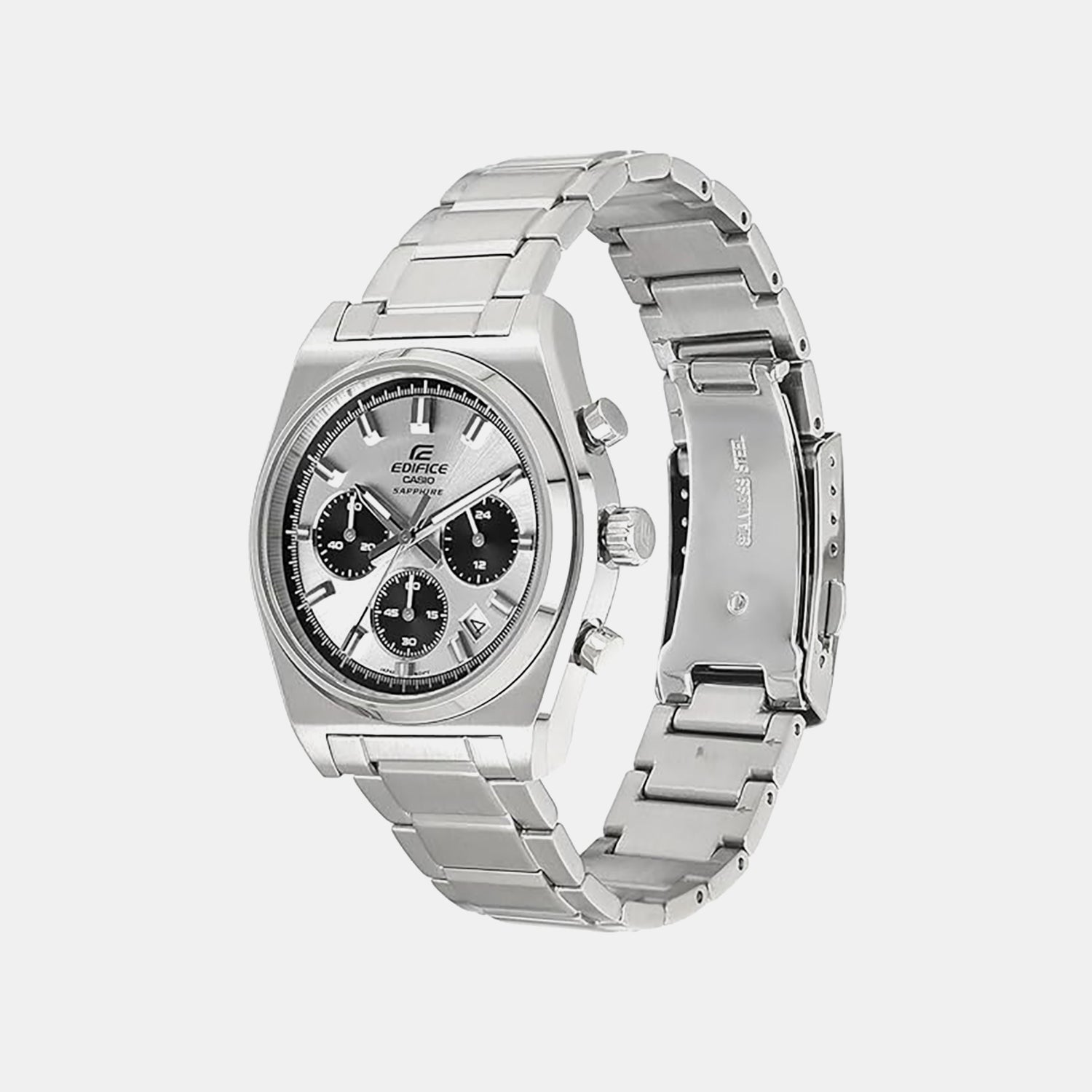 Edifice Men Quartz Silver Dial Analog Stainless Steel Watch EFB-730D-7AVUDF