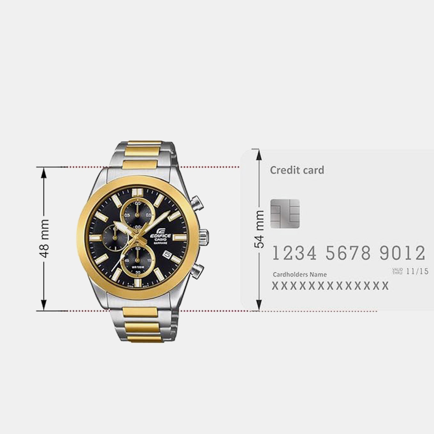 Edifice Men Quartz Black Dial Chronograph Stainless Steel Watch ED667 EFB-710SG