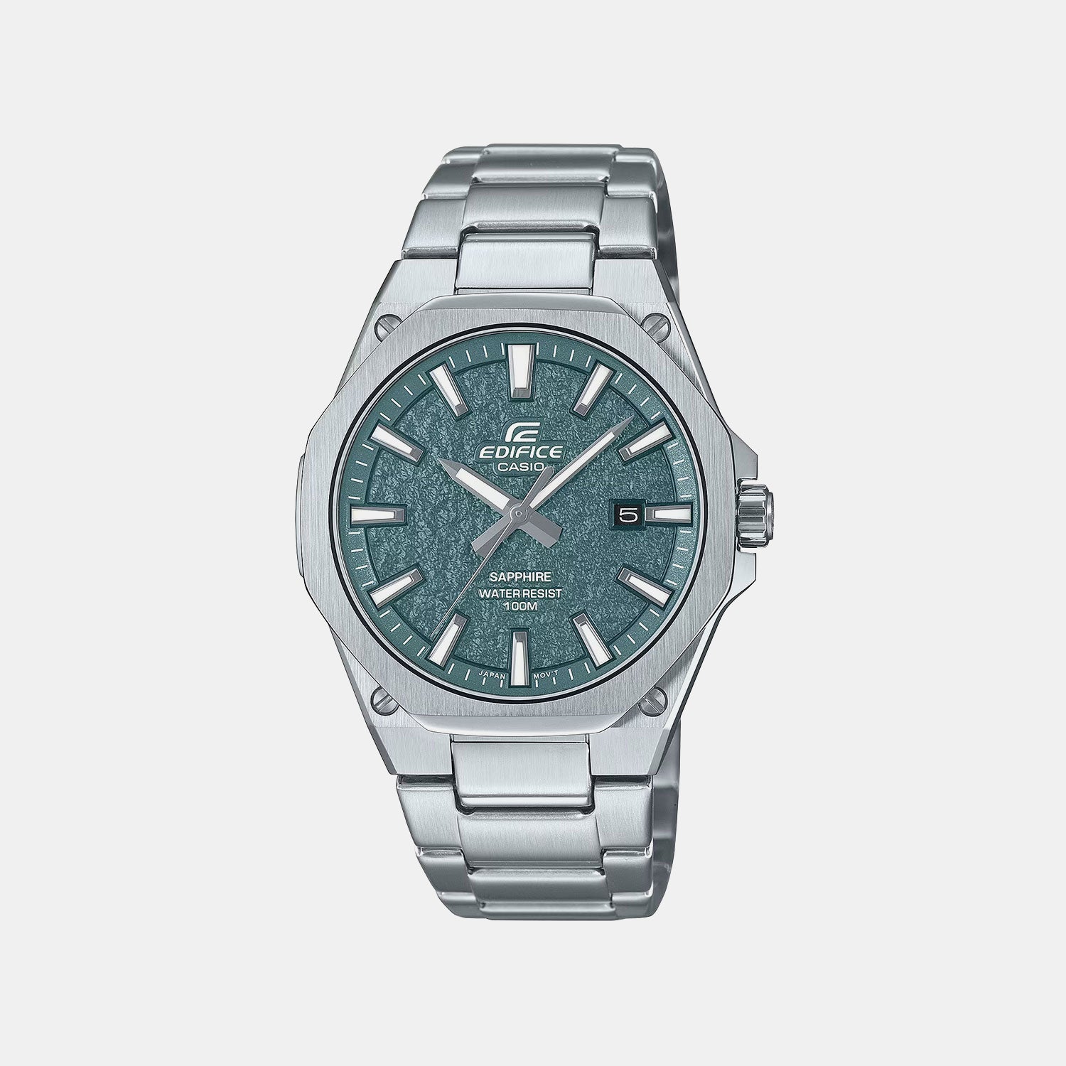 Edifice Men Quartz Green Dial Analog Stainless Steel Watch ED678 EFR-S108DE