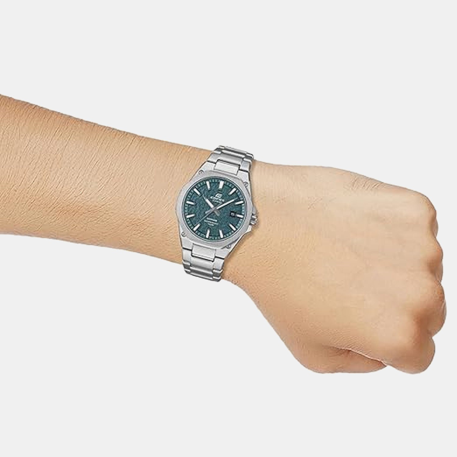 Edifice Men Quartz Green Dial Analog Stainless Steel Watch ED678 EFR-S108DE