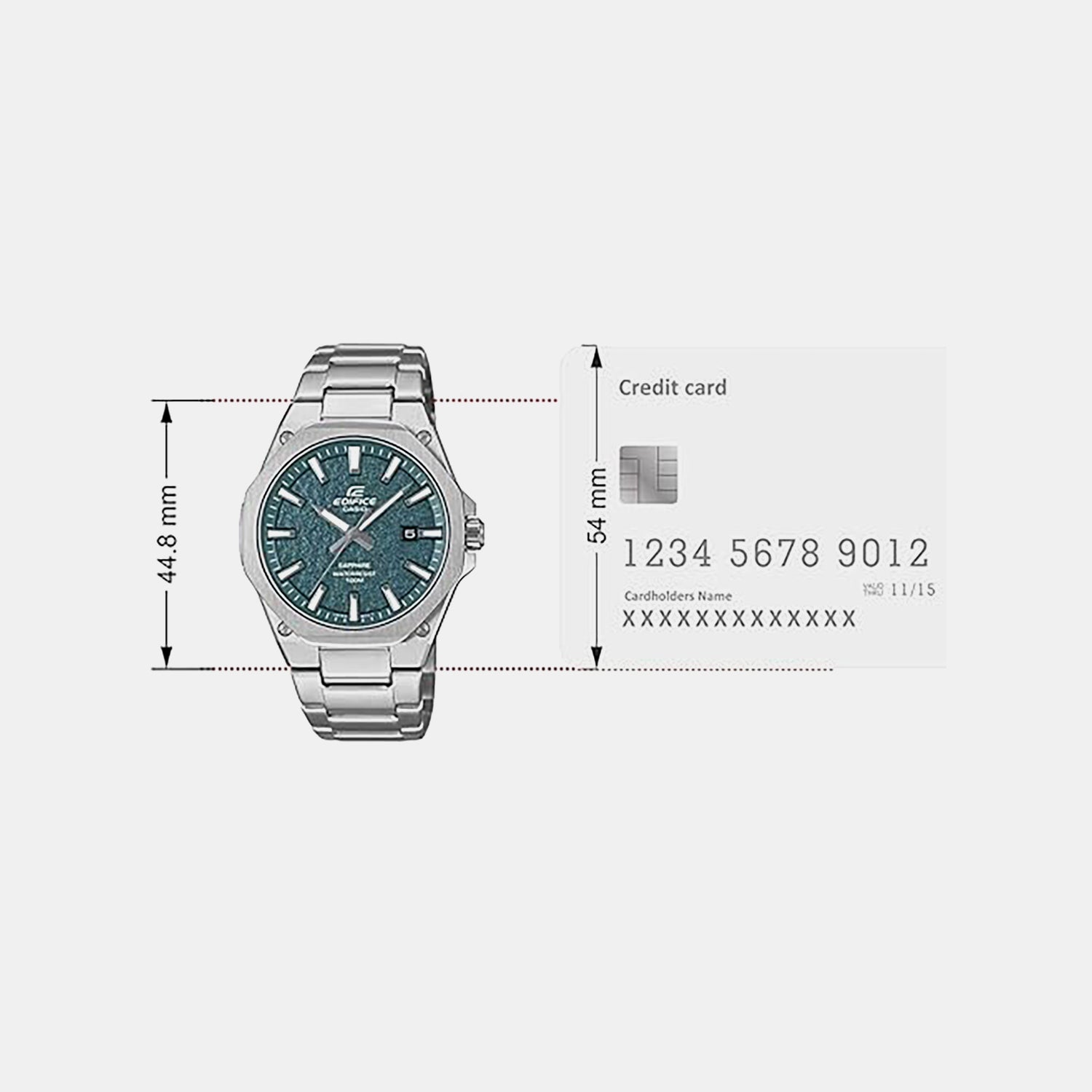 Edifice Men Quartz Green Dial Analog Stainless Steel Watch ED678 EFR-S108DE