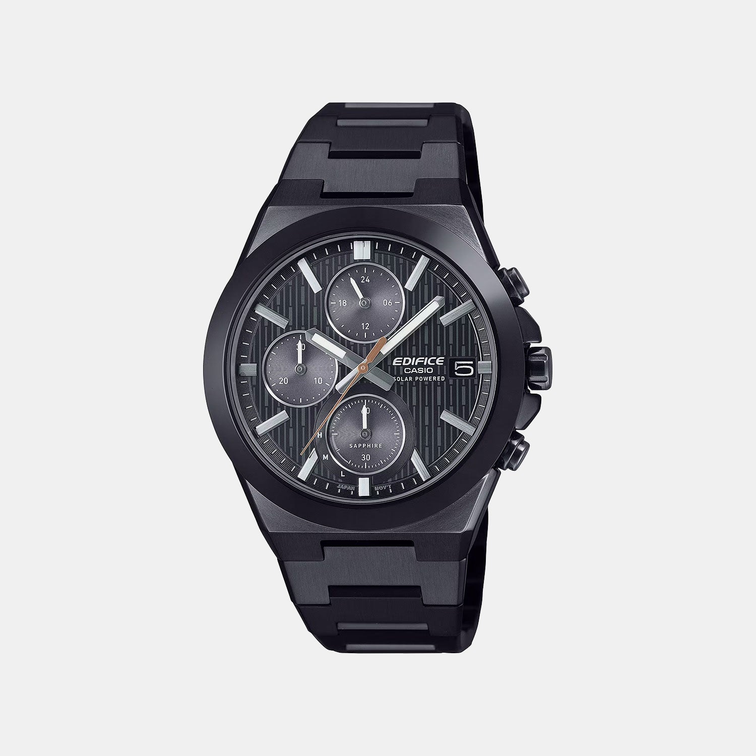 Edifice Men Quartz Black Dial Chronograph Stainless Steel Watch ED682 EFS-S650DC