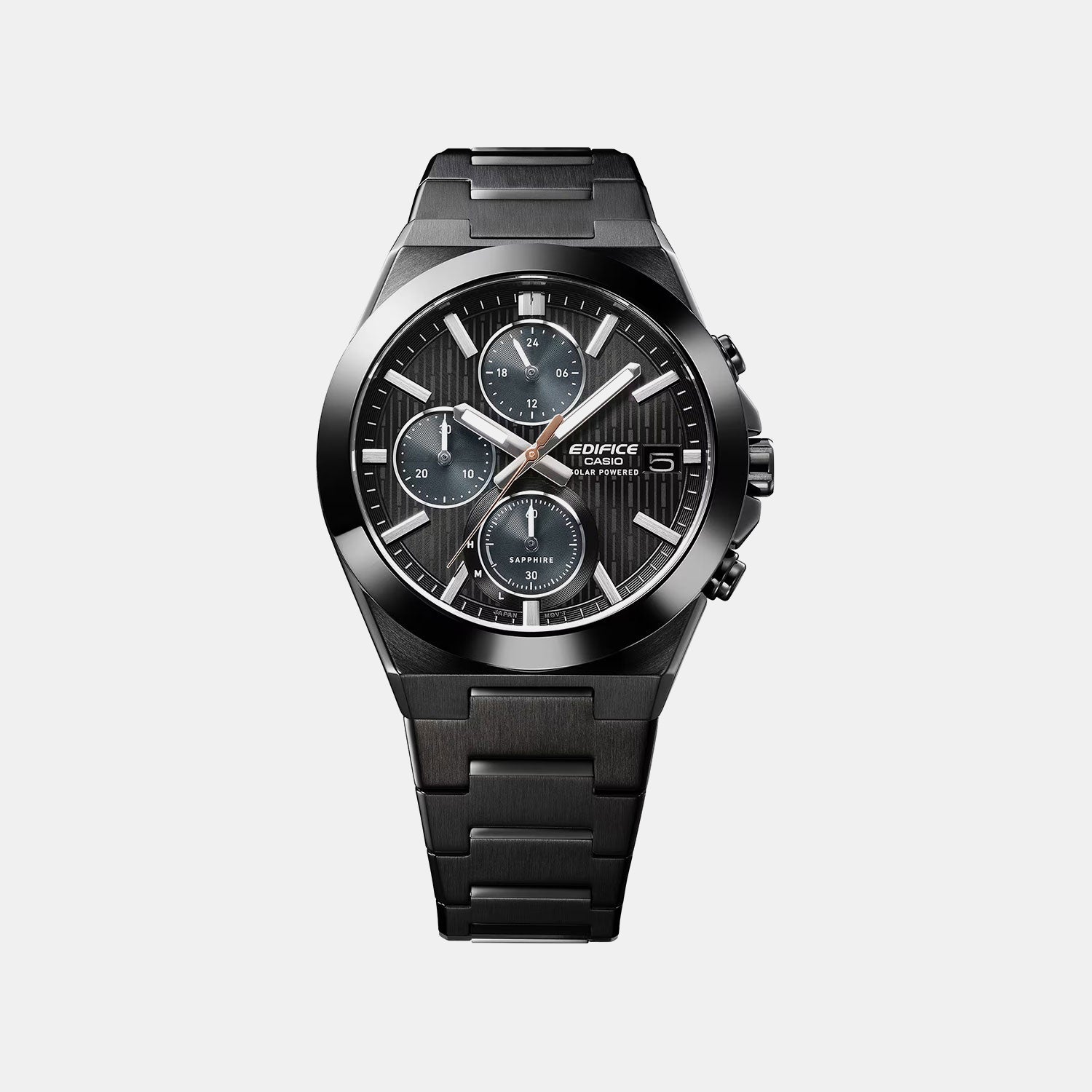 Edifice Men Quartz Black Dial Chronograph Stainless Steel Watch ED682 EFS-S650DC