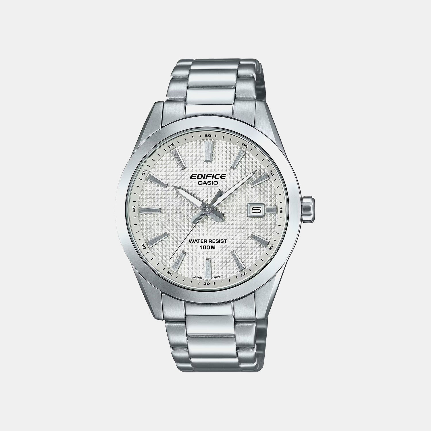 Edifice Men Quartz White Dial Analog Stainless Steel Watch ED686 EFV-160D