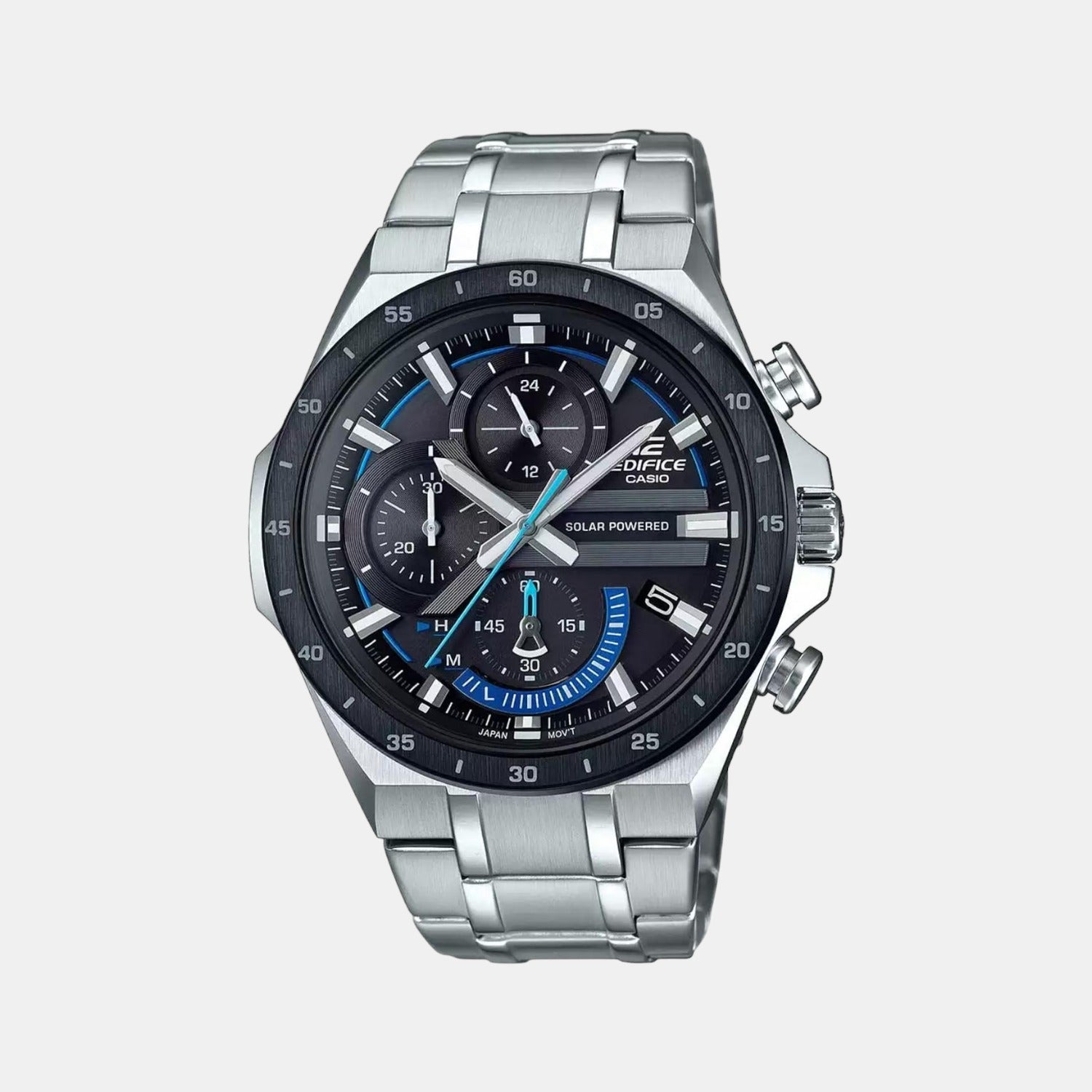 Edifice Men Quartz Black Dial Chronograph Resin Watch EX488