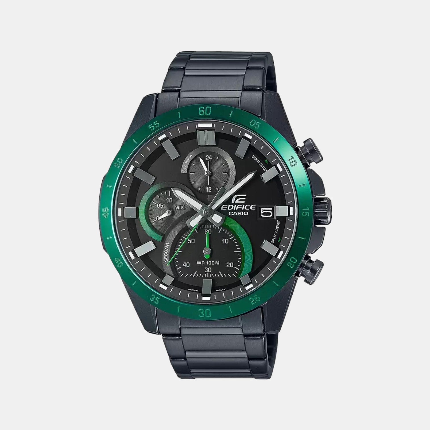 Edifice Men Quartz Black Dial Chronograph Stainless Steel Watch Ed514