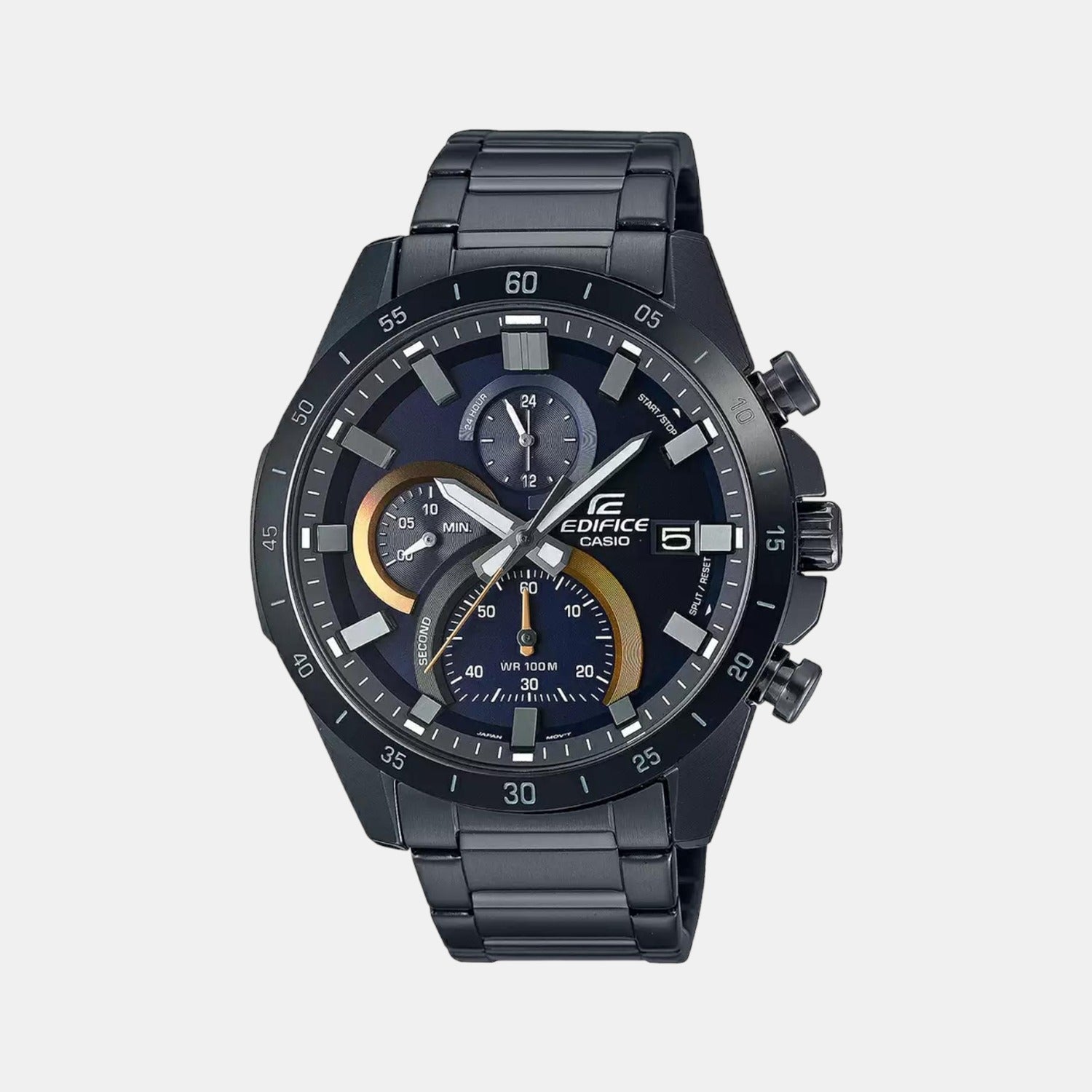 Edifice Men Quartz Black Dial Chronograph Stainless Steel Watch Ed515
