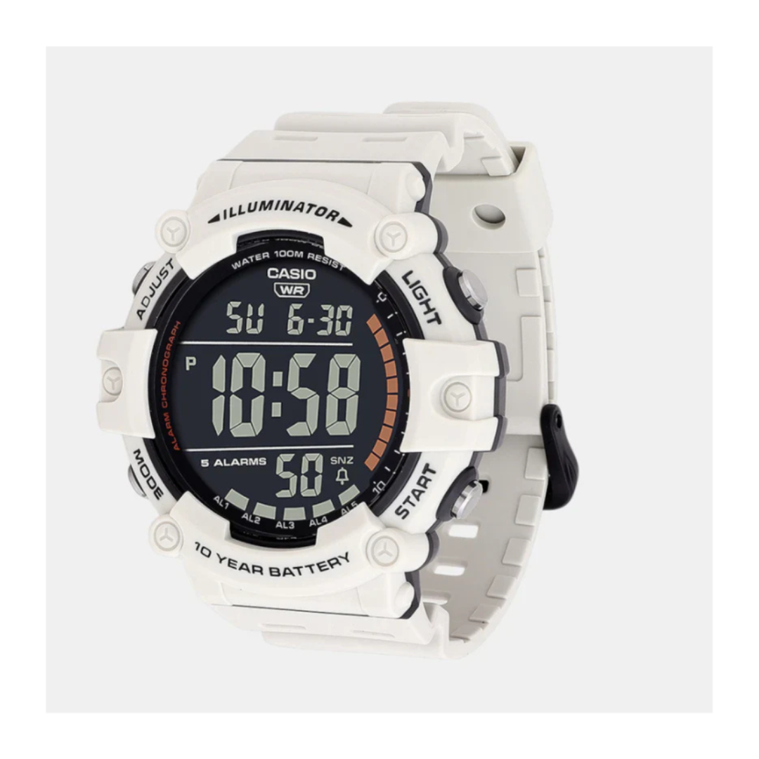 Casio AE-1500WH-8B2VDF D320 | Youth Unisex Quartz White Dial Digital Resin Watch