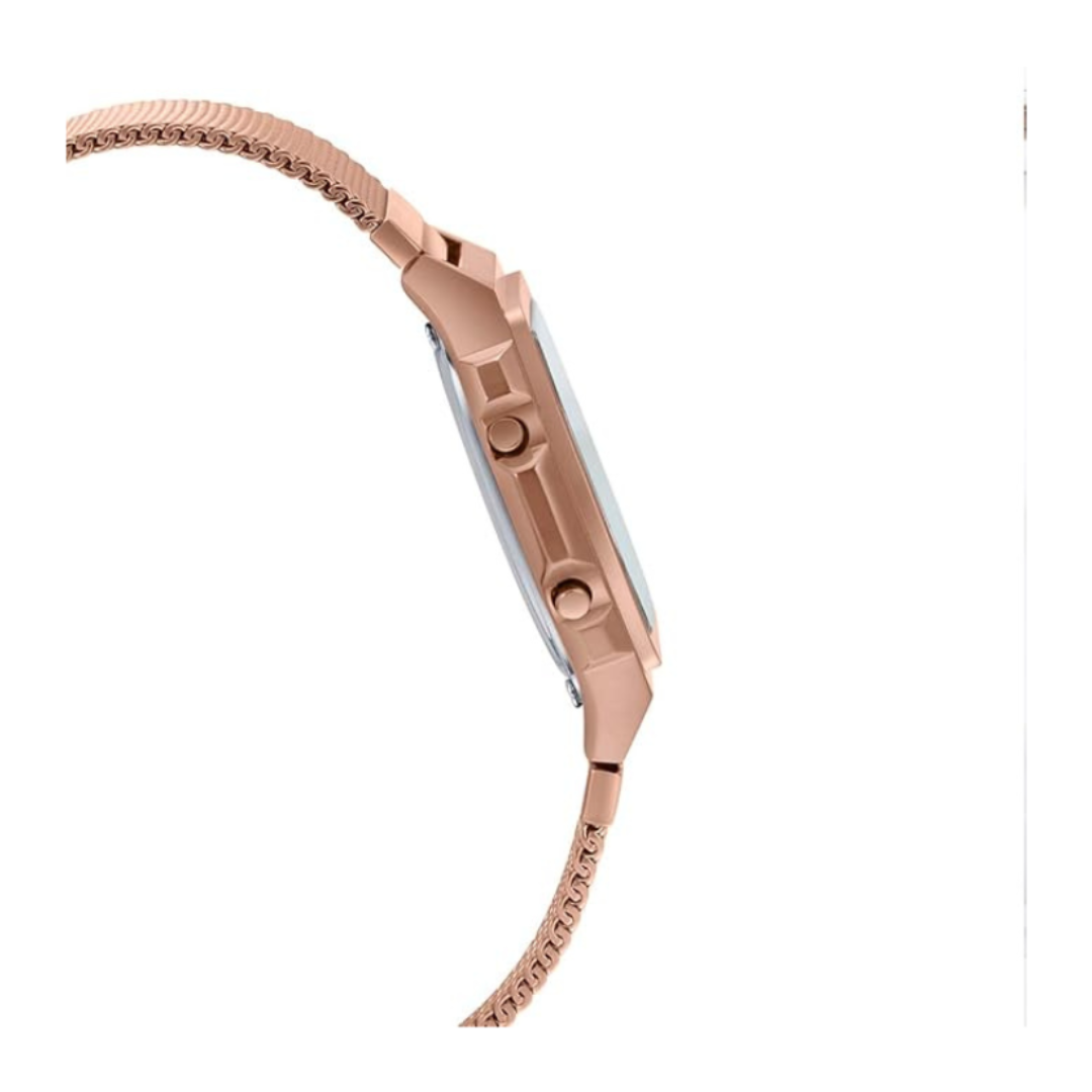 Casio A1000MPG-9EF D196 | Vintage Unisex Quartz Rose Gold Dial Digital Stainless Steel Watch