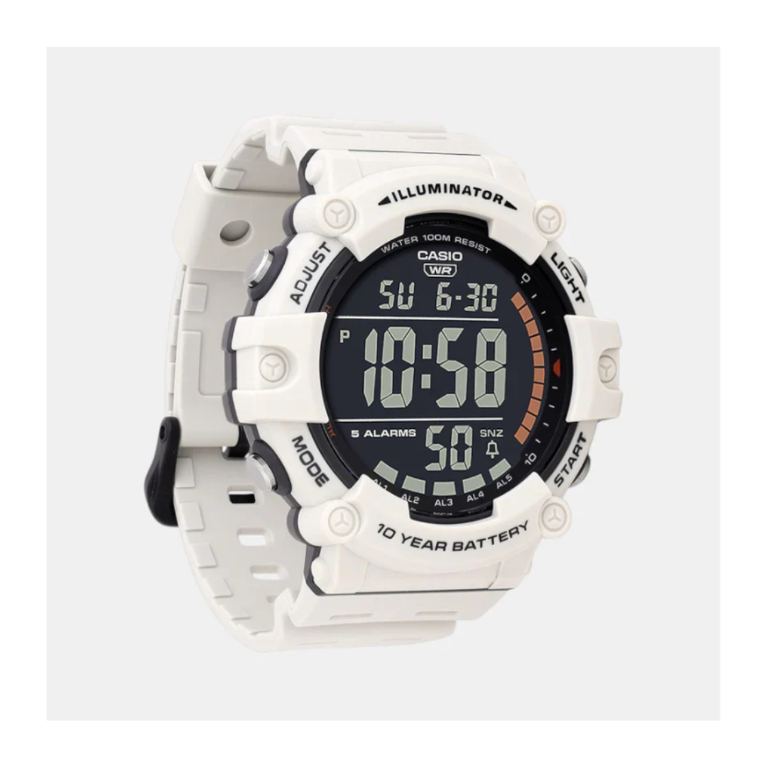 Casio AE-1500WH-8B2VDF D320 | Youth Unisex Quartz White Dial Digital Resin Watch