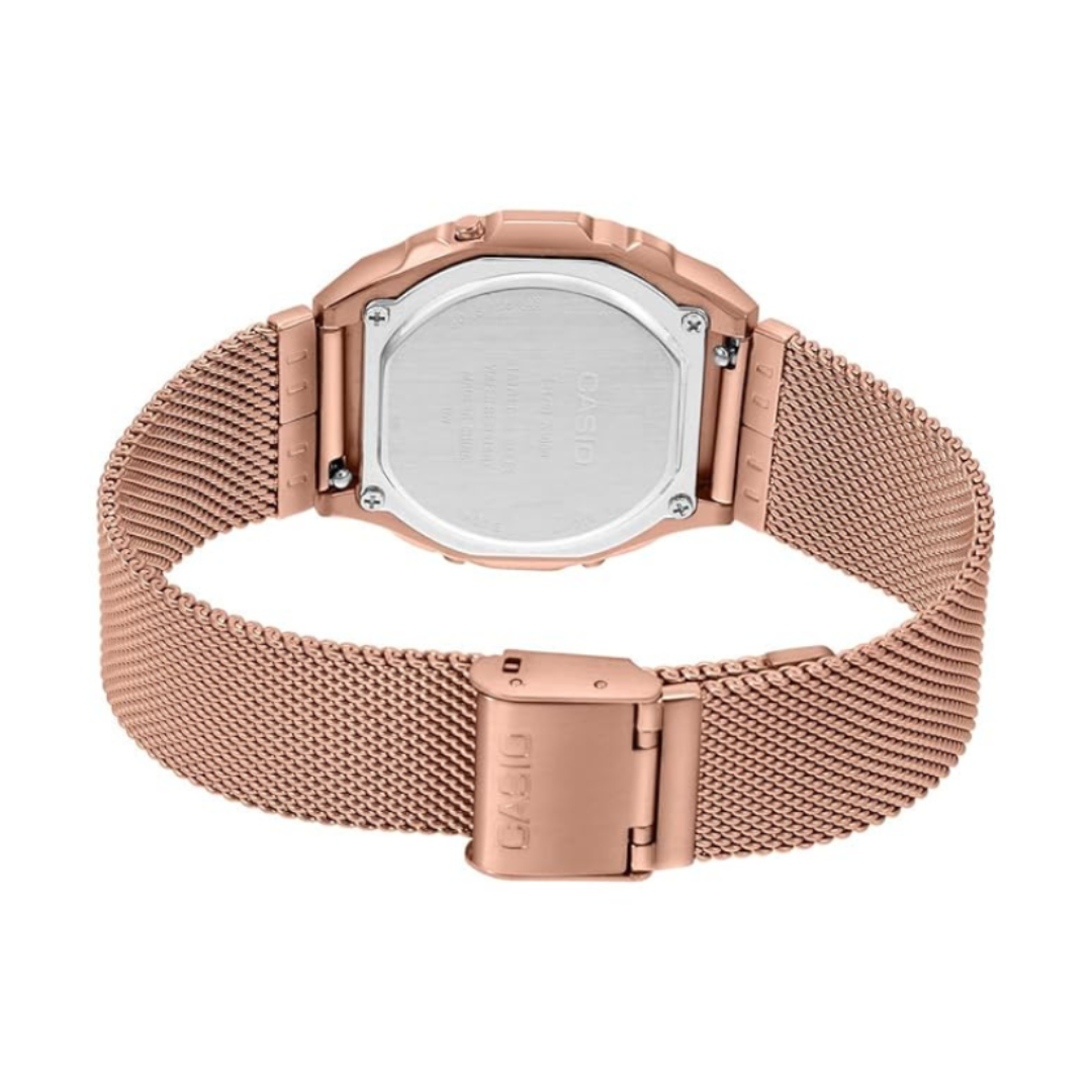 Casio A1000MPG-9EF D196 | Vintage Unisex Quartz Rose Gold Dial Digital Stainless Steel Watch