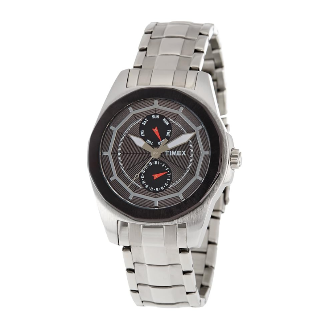 Timex TI0000I20500 | TIMEX E-Class Multi Function Analog Silver Dial Men's Watch