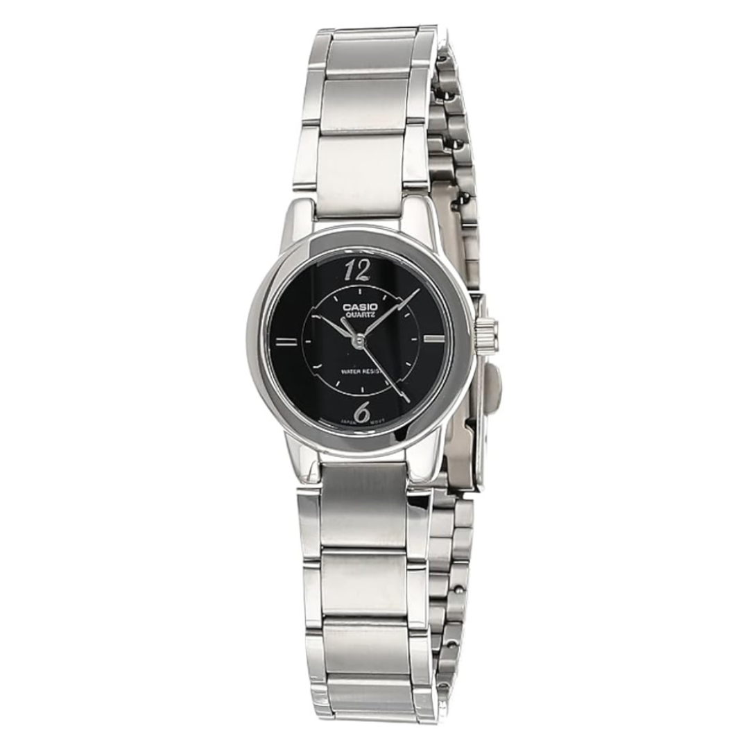 Casio LTP-1230D-1CDF SH33 | Enticer Women Quartz Black Dial Analog Stainless Steel Watch