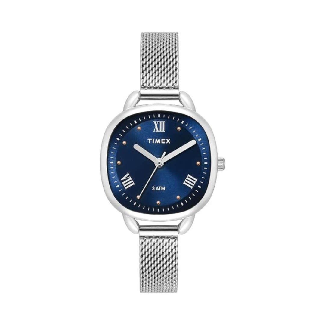 Timex TWTL16500T | Trendline Women Quartz Blue Dial Analog Stainless Steel Watch.