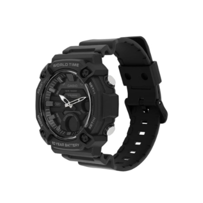 Casio AEQ-120W-1BV AD285 | Youth Men Quartz Black Dial Analog-Digital Resin Watch